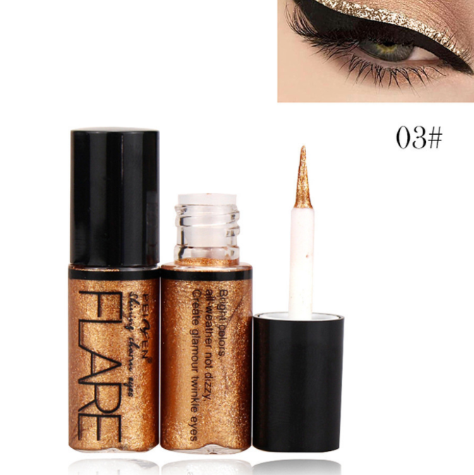 Dazzling Silver Rose Gold Colour Glitter Diamond Eye Liner