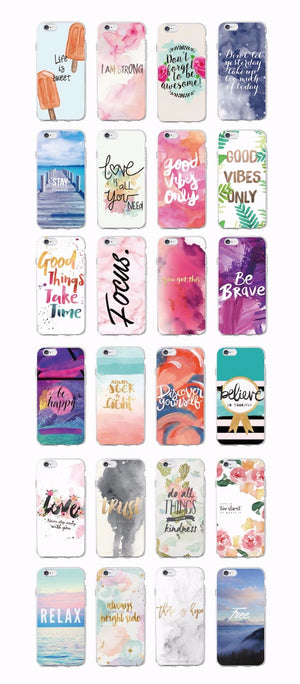 Only Love Happy Trust Quote Soft Phone Case Fundas Coque Cover For iPhone 7Plus 7 6 6S 5S SE 8 8Plus X XS Max