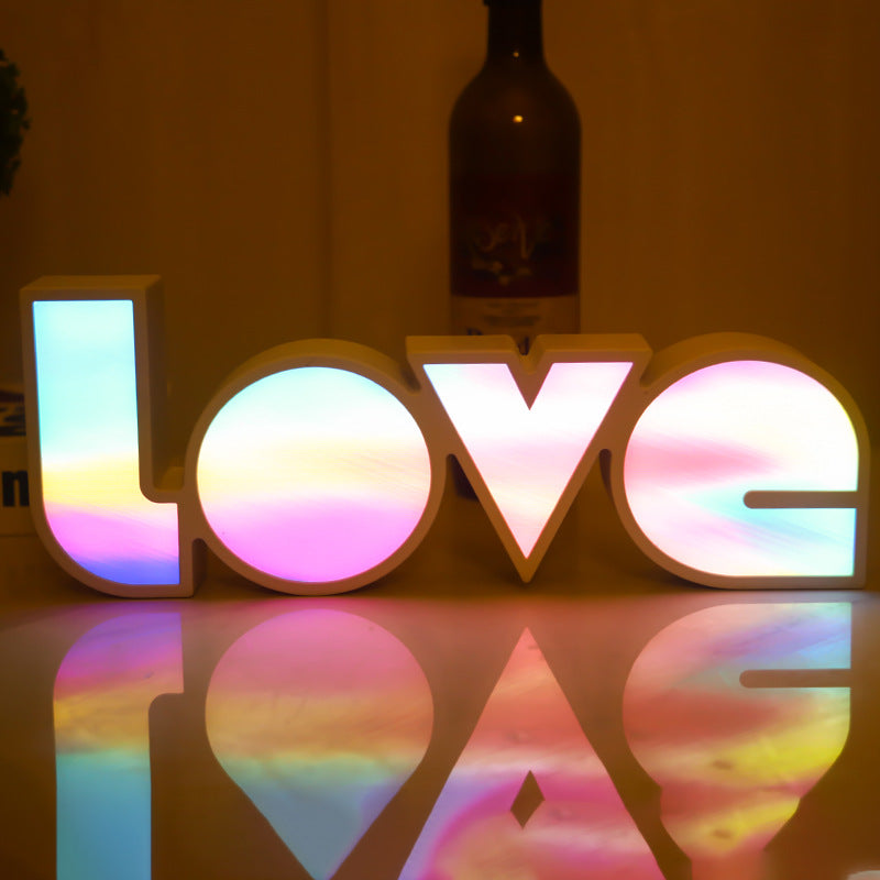 Explosive LED Letter Light Box LOVE Modeling Light Wedding Valentine's Day Confession Proposal Lantern Night Light