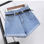 High Waist Women Jeans Denim Shorts Pockets