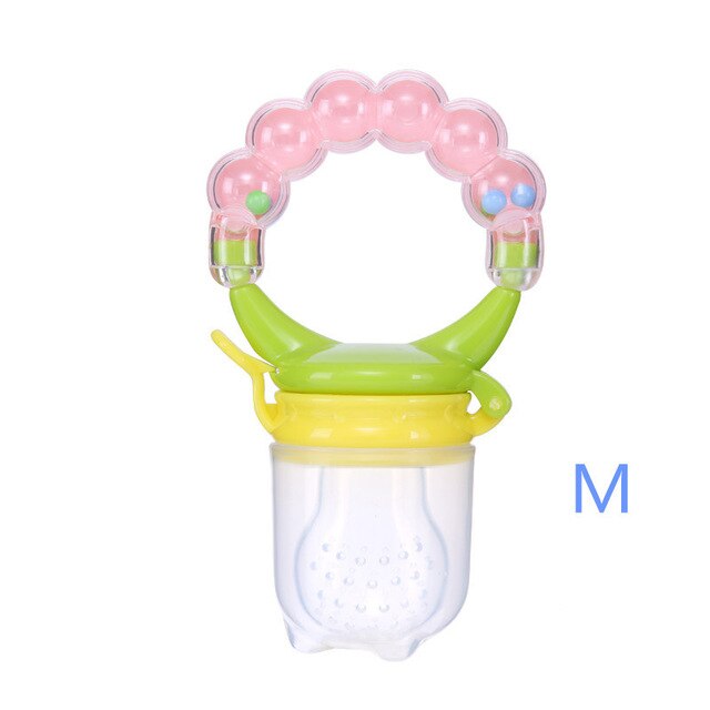 Hot Sale 1 Pcs Food Baby Pacifiers Nipple Pacifiers for Baby Fruit Feeder Nipples Feeding Safe Pacifier Hand Bell Toy