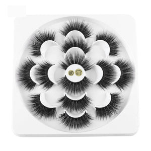 7 Pairs 3D Mink Hair False Eyelashes 25mm