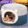 HOOPET Cat Bed House Soft Plush Kennel Puppy Cushion Small Dogs Cats Nest Winter Warm Sleeping Pet Dog Bed Pet Mat Supplies