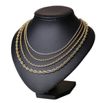 Stainless Steel Rope Chains Men Necklace Silver Gold Color Necklaces