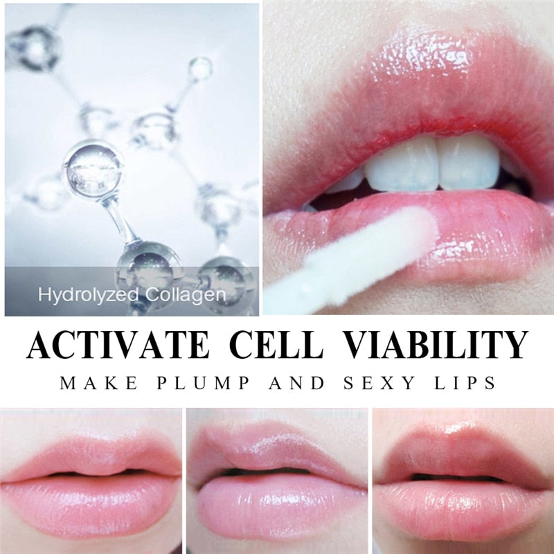 Instant Volumising Lip Plumper Serum Moisturizing Lips Repairing Mask Reduce Lip Fine Lines Collagen Lip Plumper Oil Gloss Care