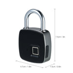 USB Rechargeable Smart Keyless Fingerprint Lock IP65 Waterproof Anti-Theft Security Padlock Door Luggage Case Lock