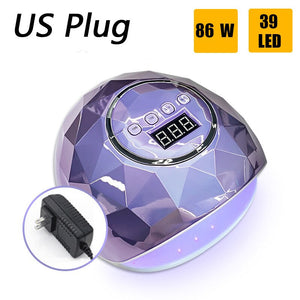 86W UV LED Lamp Nail Dryer For Nail Manicure With 39 PCS LEDs Fast Drying Nail Drying Lamp Curing Light