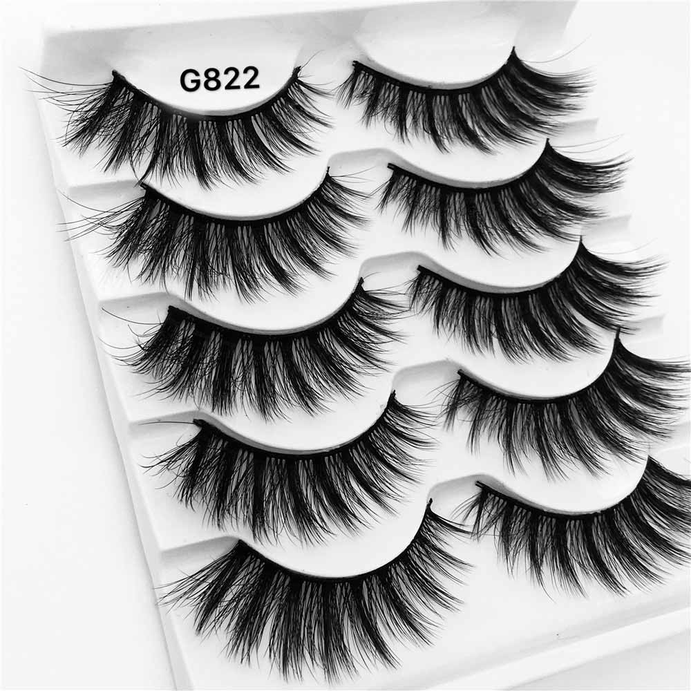 5Pairs 3D Mink Lashes False Eyelashes