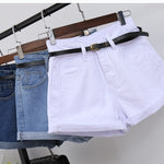 High Waist Women Jeans Denim Shorts Pockets