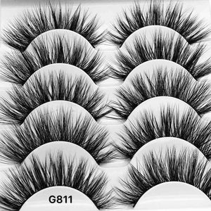 5Pairs 3D Mink Lashes False Eyelashes