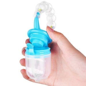 Hot Sale 1 Pcs Food Baby Pacifiers Nipple Pacifiers for Baby Fruit Feeder Nipples Feeding Safe Pacifier Hand Bell Toy