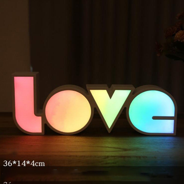 Explosive LED Letter Light Box LOVE Modeling Light Wedding Valentine's Day Confession Proposal Lantern Night Light