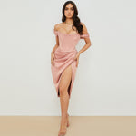 Satin Bodycon Dress Women Party Dress  Arrivals Midi House of Cb Bodycon Dress