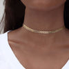 Leaves Chain Sequins Choker Necklace