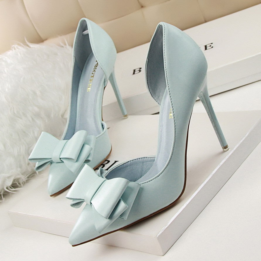 bowknot high heel shoes