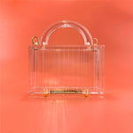 Transparent Striped Acrylic Evening Bag