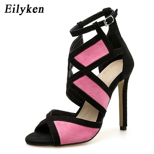 Hollow out Buckle Strap High Heels