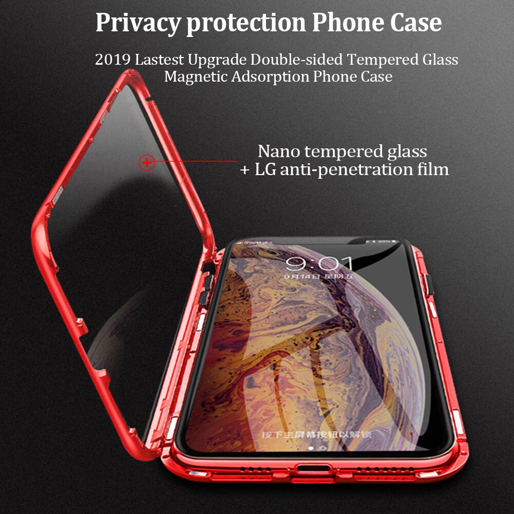 (choose for which model )Privacy Glass Case iPhone X XS MAX 8 7 Plus