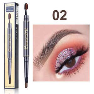 Double Eyebrow Pen with Brush Toothbrush Head