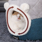 HOOPET Cat Bed House Soft Plush Kennel Puppy Cushion Small Dogs Cats Nest Winter Warm Sleeping Pet Dog Bed Pet Mat Supplies