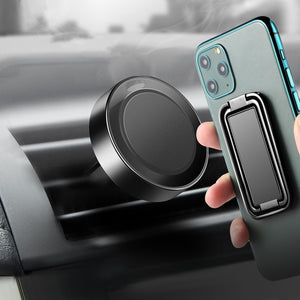 Double Magic Magnetic Car Phone Holder Stand For IPhone Metal Phone Holder Foldable Desk Stand For Mobile Phone Universal