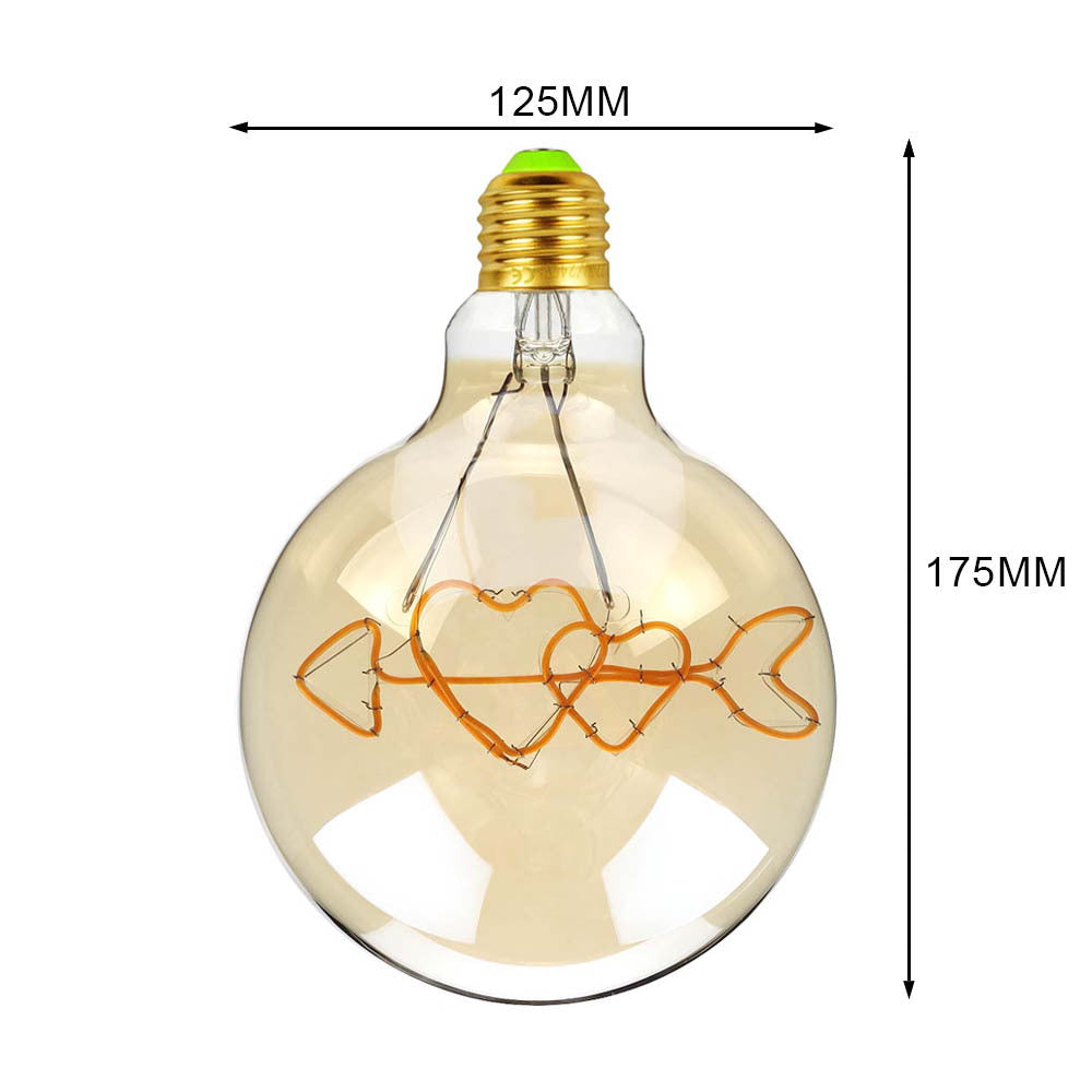 LED Filament Lamp Letter Lamp LOVE HOME HELLO Antique Lamp G125 Retro Modeling Lamp Edison Bulb