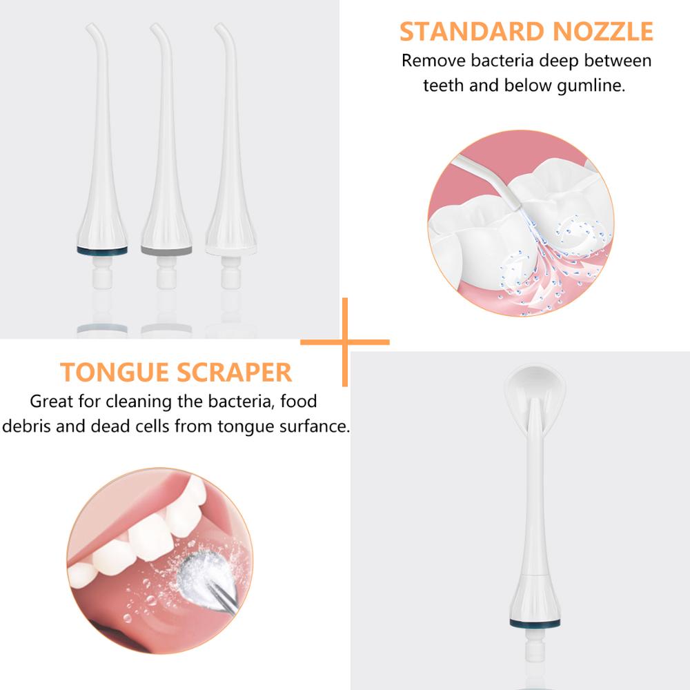 Oral Irrigator USB Rechargeable Water Flosser Portable Dental Water Jet 300ML Water Tank Waterproof Teeth Cleaner