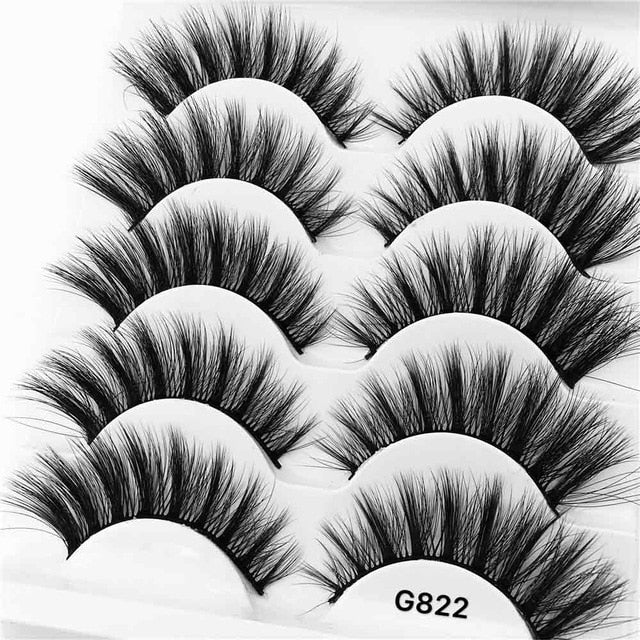 5Pairs 3D Mink Lashes False Eyelashes