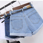 High Waist Women Jeans Denim Shorts Pockets