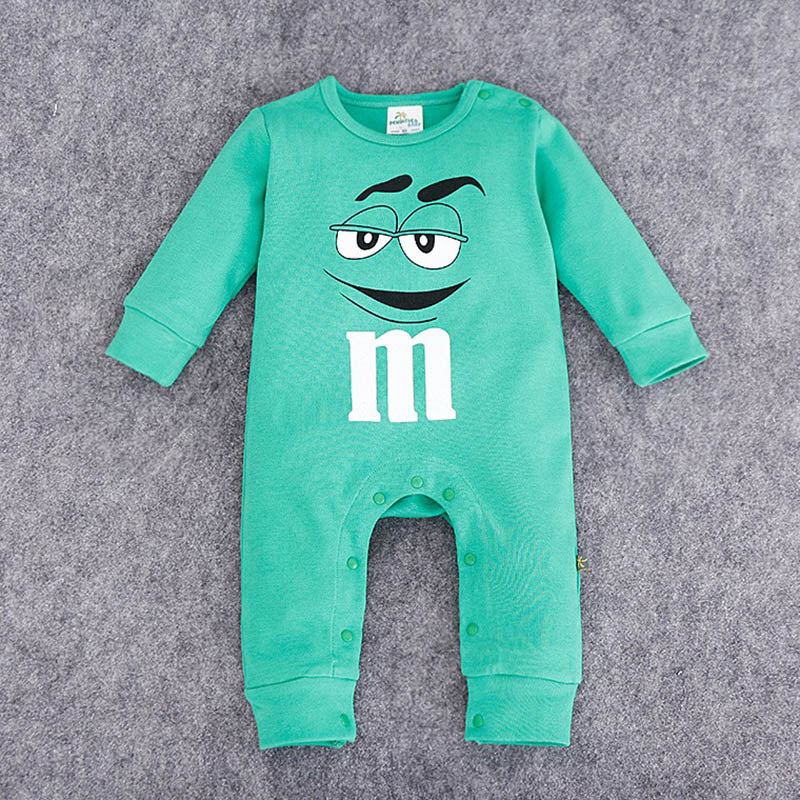 Infant Clothes Autumn NewBorn Baby Rompers letter M Clothing Costumes Cartoon Funny Kids Jumpsuit New Born Boys Clothes