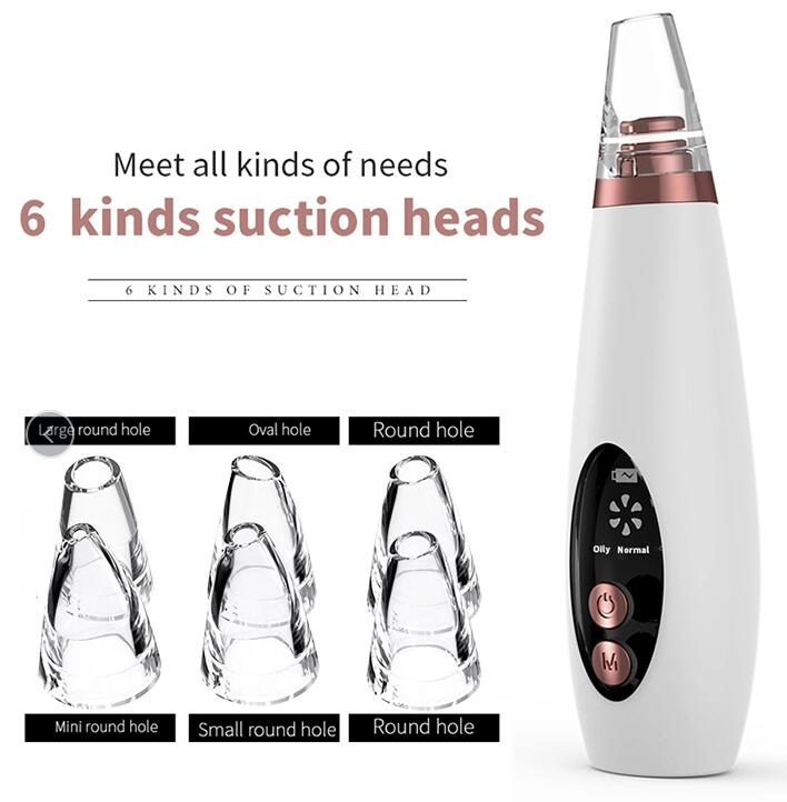 USB Blackhead Black Dot Remover Face Pore Vacuum Skin Care Acne Pore Cleaner Pimple Removal Vacuum Suction Facial Tools