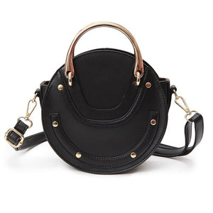 Mini PU Leather Handbag One Shoulder Cross-body Bag Small Round Package Women bag Messenger Bags