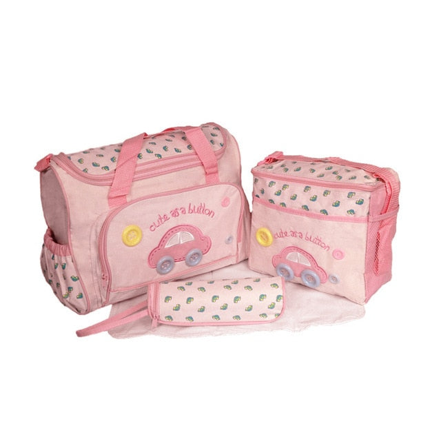 4 Pieces/Set Fashion Infant Baby Nappy Bag,