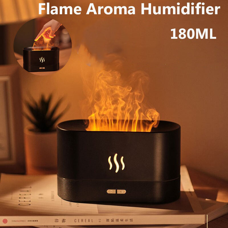 Flame Humidifier Can Add Aromatherapy Car Home Office Desk Intelligent Power Off Protection Humidifier