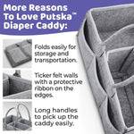 Baby Diaper Caddy Organizer Portable Holder Bag for Changing Table and Car, Nursery Essentials Storage bins 38*23*18cm