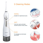 Oral Irrigator USB Rechargeable Water Flosser Portable Dental Water Jet 300ML Water Tank Waterproof Teeth Cleaner