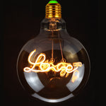 LED Filament Lamp Letter Lamp LOVE HOME HELLO Antique Lamp G125 Retro Modeling Lamp Edison Bulb