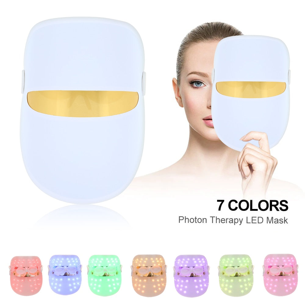 Led Therapy Mask 7 Colors Skin Rejuvenation Electroporation Reduce Wrinkle