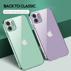 New Square Plating Soft Case For iPhone 11 Pro 11Pro Max Clear Cover For iphone 11 PROMAX