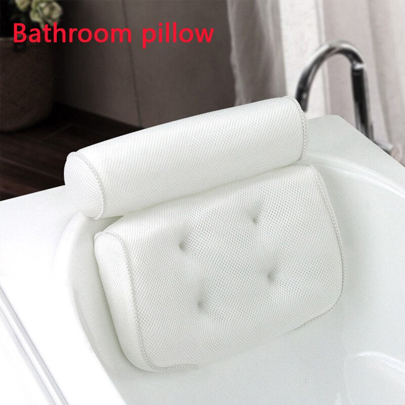 3D Mesh Bath Pillow Soft Waterproof SPA Headrest