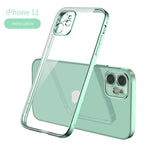 New Square Plating Soft Case For iPhone 11 Pro 11Pro Max Clear Cover For iphone 11 PROMAX