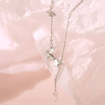 Cubic Zircon Butterfly Necklace