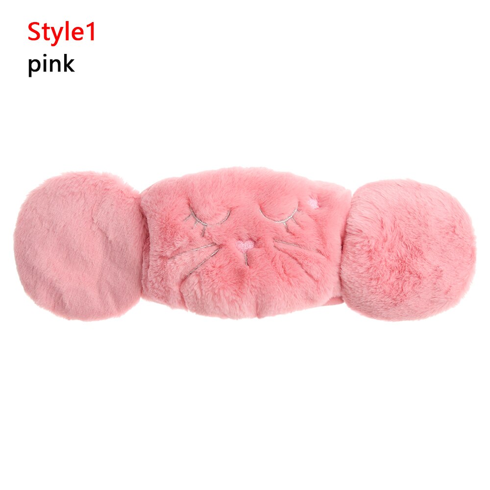 2 in 1 Warm Earmuffs Cartoon Cute Ear Muffs Ear-cap Autumn Winter Thicken Plush Outdoor Riding Keep Warm Earflap