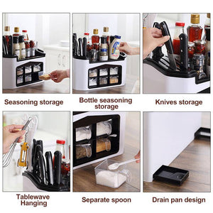 Kitchen Shelf Seasoning Container Spice Pots Box Storage