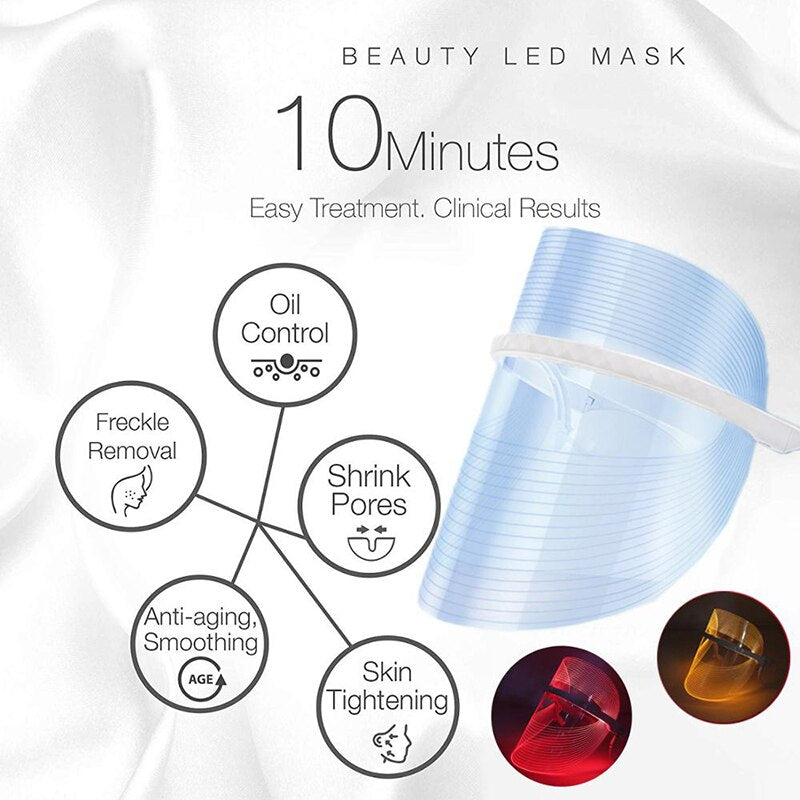 LED Face Light Therapy Photon Facial Mask