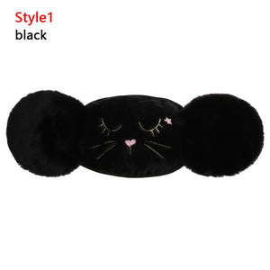 2 in 1 Warm Earmuffs Cartoon Cute Ear Muffs Ear-cap Autumn Winter Thicken Plush Outdoor Riding Keep Warm Earflap