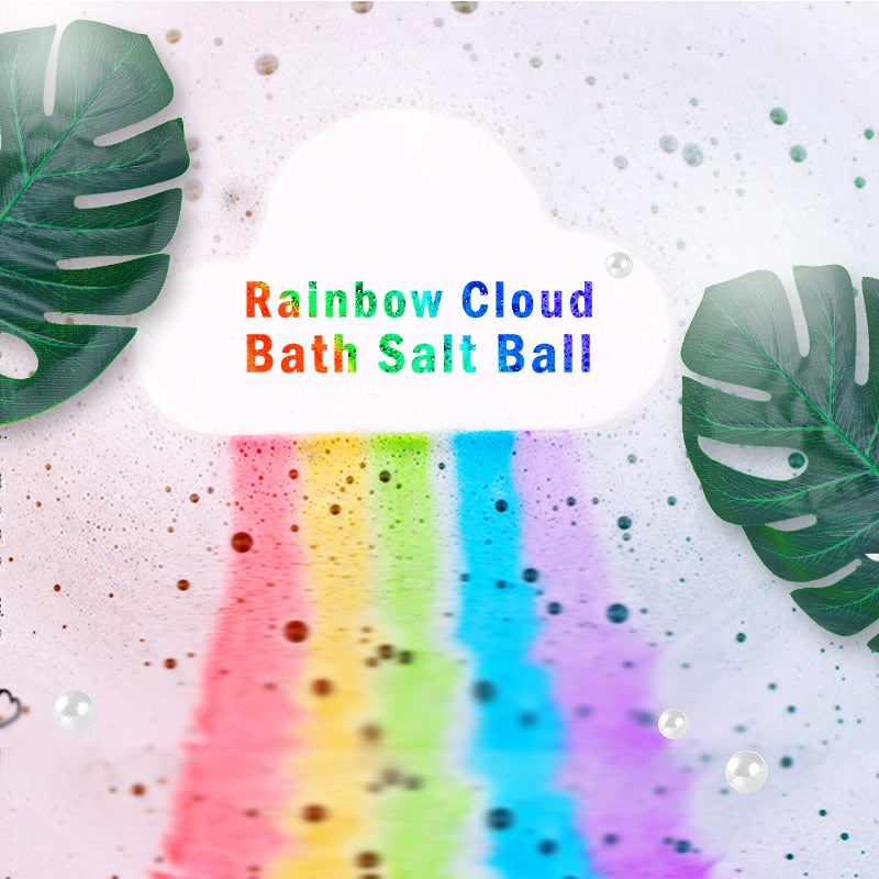 Bath Salt Rainbow Soap With Gift Box Ball Handmade