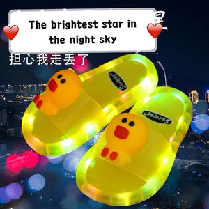 Light Up Slippers Children LED  Kids Slippers Baby Bathroom Sandals  Kids Shoes for Girl  Boys Flip Flops  Toddler