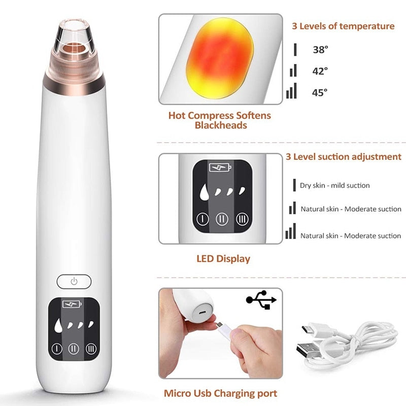 Pore cleaner blackhead remover vacuum