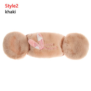 2 in 1 Warm Earmuffs Cartoon Cute Ear Muffs Ear-cap Autumn Winter Thicken Plush Outdoor Riding Keep Warm Earflap